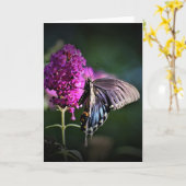 Schmetterling, Karte (Gelbe Blume)