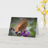 Schmetterling, Karte (Gelbe Blume)