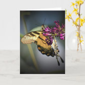 Schmetterling, Karte (Gelbe Blume)