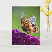 Schmetterling, Karte (Gelbe Blume)