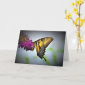 Schmetterling, Karte (Gelbe Blume)