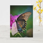 Schmetterling, Karte (Gelbe Blume)