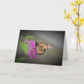 Schmetterling, Karte (Gelbe Blume)