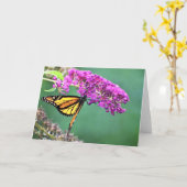 Schmetterling, Karte (Gelbe Blume)