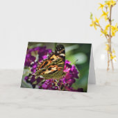 Schmetterling, Karte (Gelbe Blume)