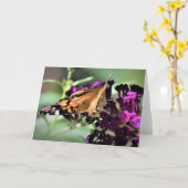 Schmetterling, Karte (Gelbe Blume)