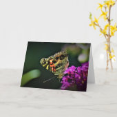 Schmetterling, Karte (Gelbe Blume)
