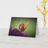 Schmetterling, Karte (Gelbe Blume)