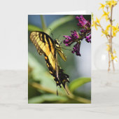Schmetterling, Karte (Gelbe Blume)