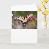 Schmetterling, Karte (Gelbe Blume)