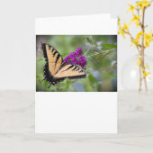 Schmetterling, Karte (Gelbe Blume)