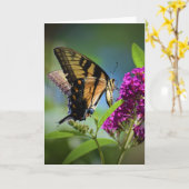 Schmetterling, Karte (Gelbe Blume)