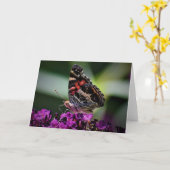 Schmetterling, Karte (Gelbe Blume)