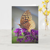 Schmetterling, Karte (Gelbe Blume)