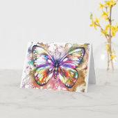 Schmetterling Karte (Gelbe Blume)