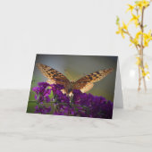 Schmetterling, Karte (Gelbe Blume)
