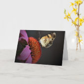 Schmetterling, Karte (Gelbe Blume)