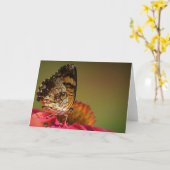 Schmetterling, Karte (Gelbe Blume)