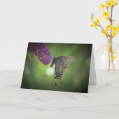 Schmetterling, Karte (Gelbe Blume)