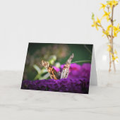 Schmetterling, Karte (Gelbe Blume)