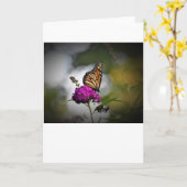 Schmetterling, Karte (Gelbe Blume)