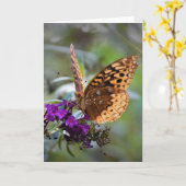 Schmetterling, Karte (Gelbe Blume)