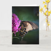 Schmetterling, Karte (Gelbe Blume)