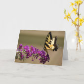 Schmetterling, Karte (Gelbe Blume)