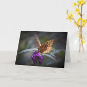 Schmetterling, Karte (Gelbe Blume)