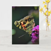 Schmetterling, Karte (Gelbe Blume)