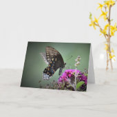 Schmetterling, Karte (Gelbe Blume)