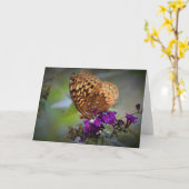 Schmetterling, Karte (Gelbe Blume)
