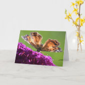 Schmetterling, Karte (Gelbe Blume)