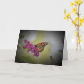Schmetterling, Karte (Gelbe Blume)