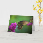 Schmetterling, Karte (Gelbe Blume)