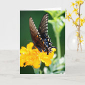Schmetterling Karte (Gelbe Blume)
