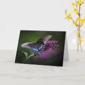 Schmetterling, Karte (Gelbe Blume)