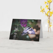 Schmetterling, Karte (Gelbe Blume)