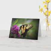Schmetterling, Karte (Gelbe Blume)
