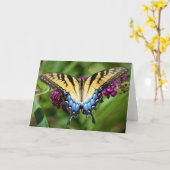 Schmetterling, Karte (Gelbe Blume)