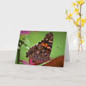 Schmetterling, Karte (Gelbe Blume)
