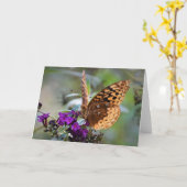 Schmetterling, Karte (Gelbe Blume)