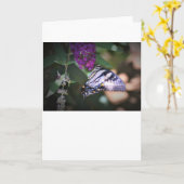 Schmetterling, Karte (Gelbe Blume)