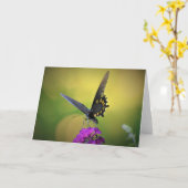 Schmetterling, Karte (Gelbe Blume)