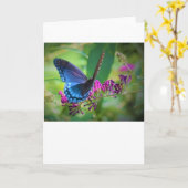 Schmetterling, Karte (Gelbe Blume)
