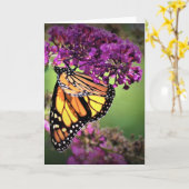 Schmetterling, Karte (Gelbe Blume)