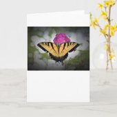 Schmetterling, Karte (Gelbe Blume)