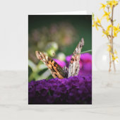 Schmetterling, Karte (Gelbe Blume)