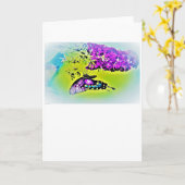 Schmetterling, Karte (Gelbe Blume)