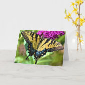 Schmetterling, Karte (Gelbe Blume)